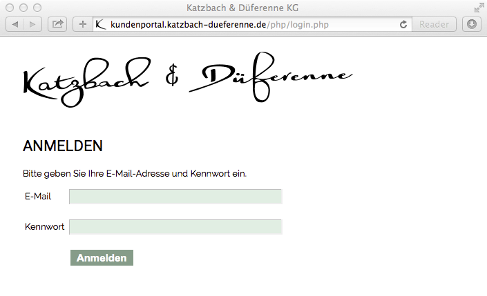 Login in unser Kundenportal